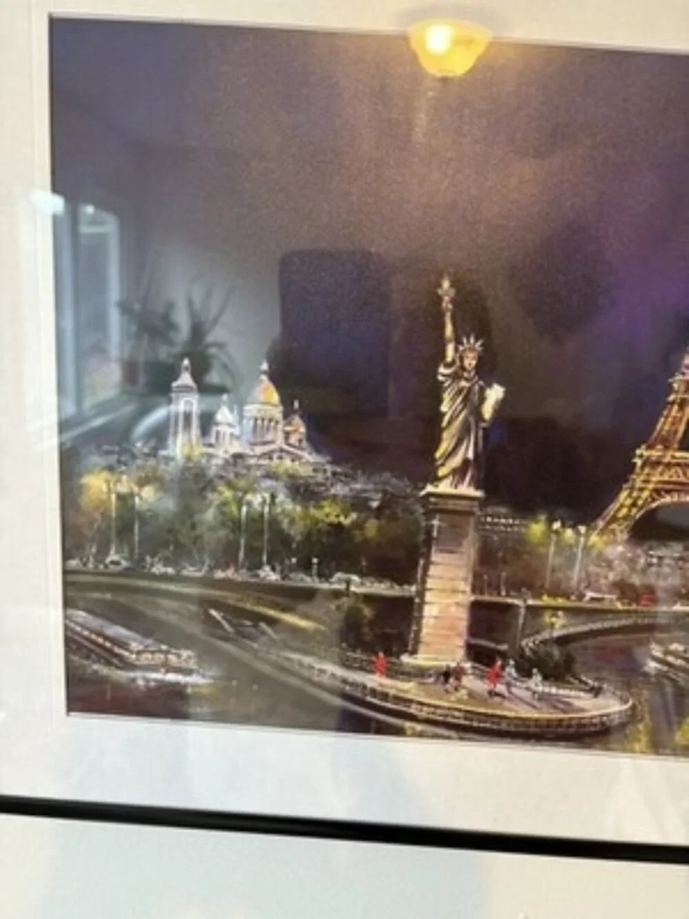 Paris La Liberte Taus La Lumi Print French Artist Maurice Legendre Black Frame - Picture 4 of 7
